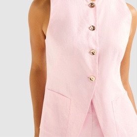Clementine Linen Vest