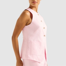Clementine Linen Vest