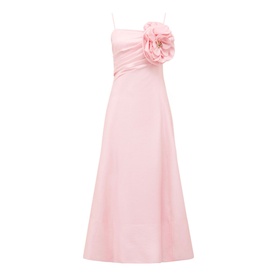 Felicia Structured Flower Flared Dress