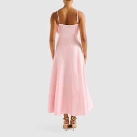 Felicia Structured Flower Flared Dress