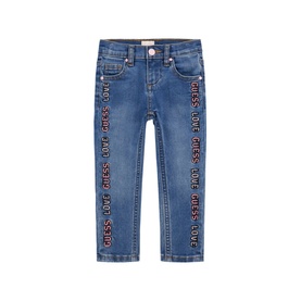 Letter Logo Love Denim Skinny Jeans