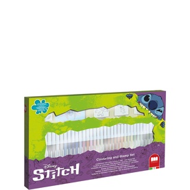Stitch 42-Piece Colouring & Stamp Set