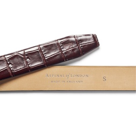 Croc Embossed Leather Belt