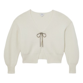 Beau Crystal-Bow Cardigan