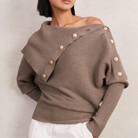 Lexi Ribbed Shawl Sweater