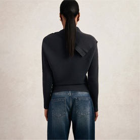 Lexi Ribbed Button Shawl Sweater