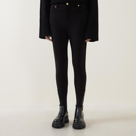Zip Detail Skinny Trousers