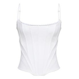 Cadie Lace Trim Corset Top
