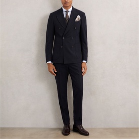 Belmont Double-Breasted Textured Suit Jacket