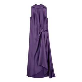 Michelle Tuck-Detail Cape Dress