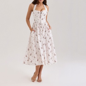 Emilia Floral Halter Dress
