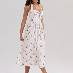 Emilia Floral Halter Dress