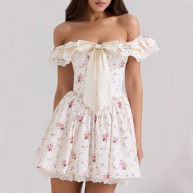 Jaide Off The Shoulder Floral Mini Dress