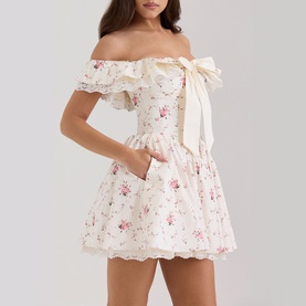 Jaide Off The Shoulder Floral Mini Dress