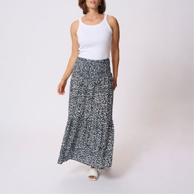 Maxi Printed Smocked Skirt