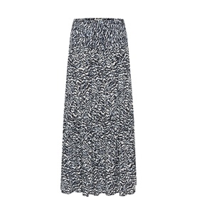 Maxi Printed Smocked Skirt