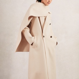 Indira Double-Breasted Scarf Coat