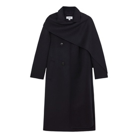 Indira Double-Breasted Scarf Coat