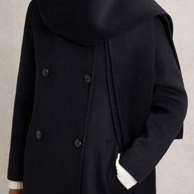 Indira Double-Breasted Scarf Coat