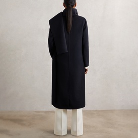 Indira Double-Breasted Scarf Coat