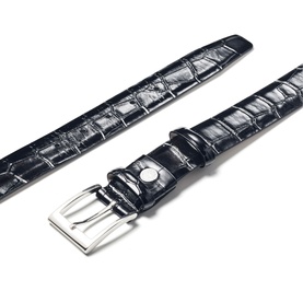 Croc Embossed Leather Belt