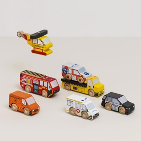 Emergency Helicopter & Rescue Cars Set