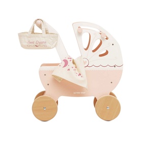 Retro Wooden Doll Pram