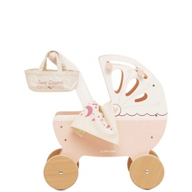 Retro Wooden Doll Pram