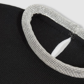 Crissie Necklace-Trim Sweater