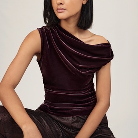 Demi Velvet Off-Shoulder Top