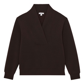 Annabel Interlock Shawl-Neck Sweatshirt