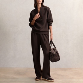 Annabel Interlock Shawl-Neck Sweatshirt