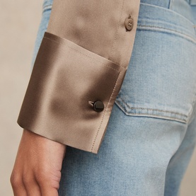 Ameira Silk Concealed-Placket Shirt