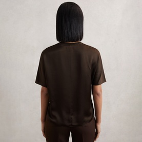 Lena Solid Silk T-Shirt