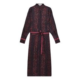 Daria Snake Belted Shirt Dress