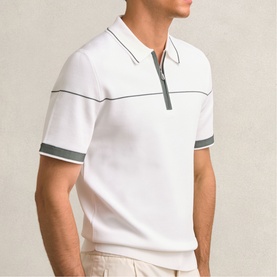 Bradford Half-Zip Tipped Polo Shirt