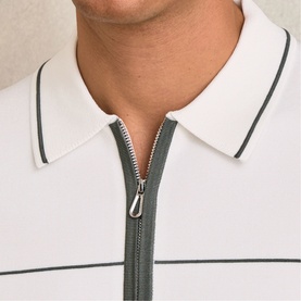 Bradford Half-Zip Tipped Polo Shirt