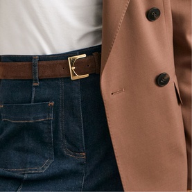 Belinda Suede Square Buckle Belt