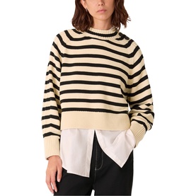 Striped Button Detail Sweater