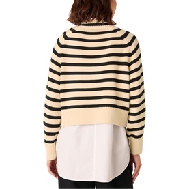 Striped Button Detail Sweater