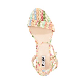 Memee Striped Block Heels