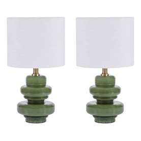Safio Green Table Lamp, Set of Two