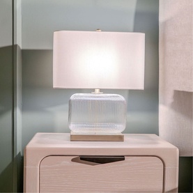Isaac Glass Base Table Lamp