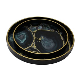 Midnight Glory Serving Tray Two-piece Set