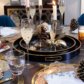 Midnight Glory Serving Tray Two-piece Set