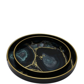 Midnight Glory Serving Tray Two-piece Set