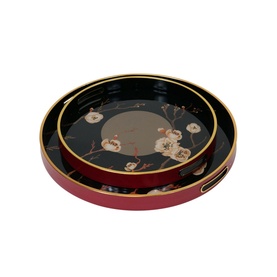Oriental Bloom Two-Piece Tray Set