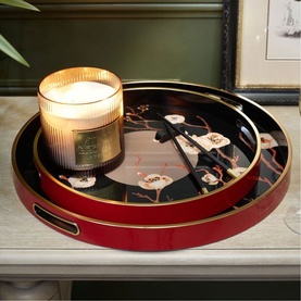 Oriental Bloom Two-Piece Tray Set
