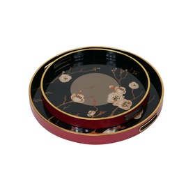 Oriental Bloom Two-Piece Tray Set