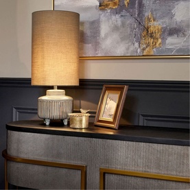 Ambar Stripe Pattern Table Lamp